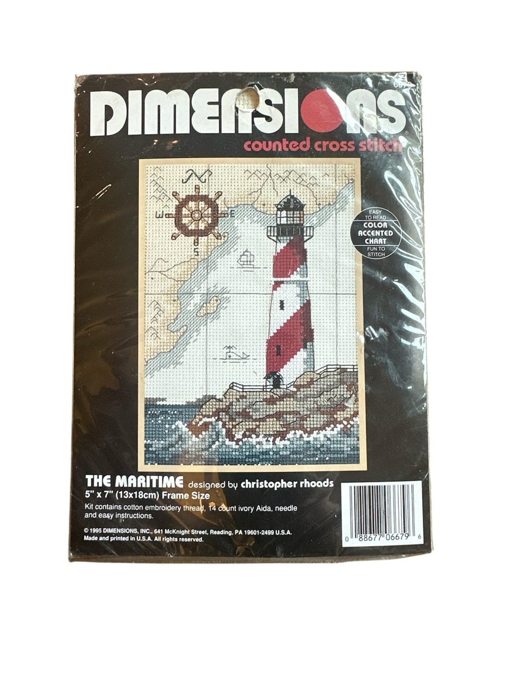 Dimensions Counted Cross Stitch Kit  6679 The Maritime 5"x7" New In Package